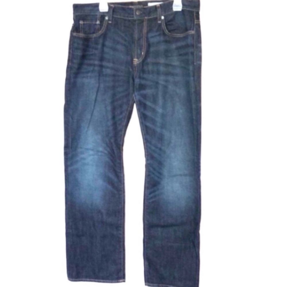 New Aeropostale Blue Jeans Relaxed Fit Cotton Dark Wash Denim Pants Dress School - Picture 5 of 14